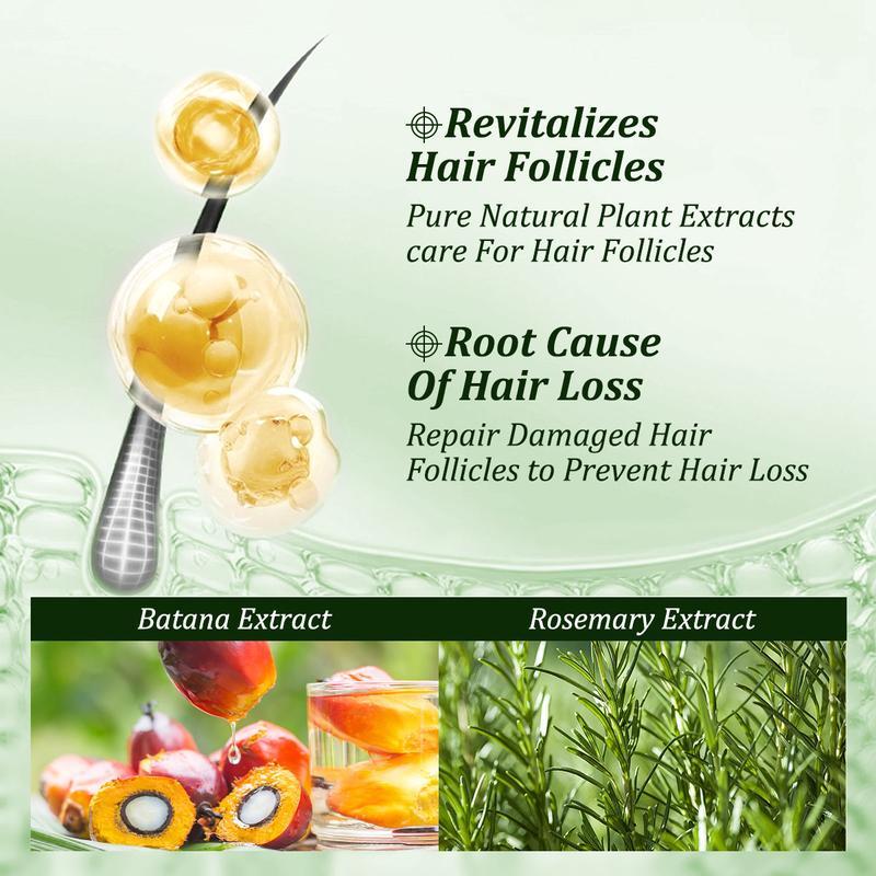 Newyuo Batana Oil & Rosemary Shampoo - Nourishing Volumizing Shampoo for Men and Women - Cleanses the scalp,Reduces hair loss, repairs damage and aids hair growth
