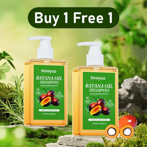 Newyuo Batana Oil & Rosemary Shampoo - Nourishing Volumizing Shampoo for Men and Women - Cleanses the scalp,Reduces hair loss, repairs damage and aids hair growth